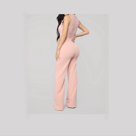 Lacy Blush Jumpsuit - Picture 5 of 5